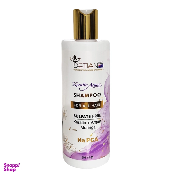 دتیان شامپو انواع مو حاوی کراتین حجم 300 میلی لیتر